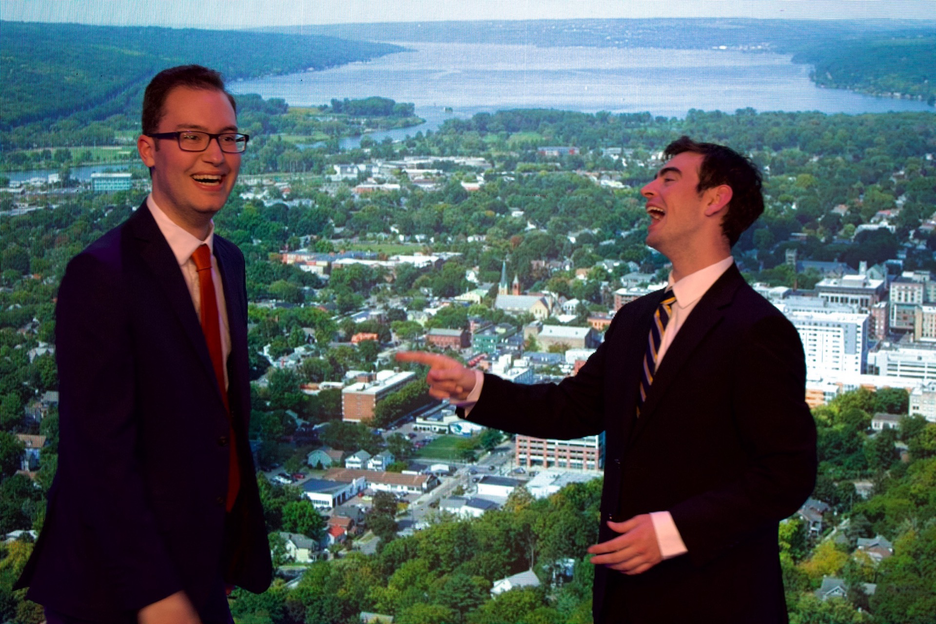 Connor Smith and Ryan Harmon sharing a laugh